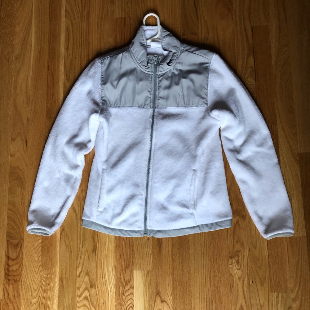 White zip up jacket